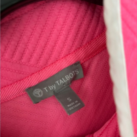 Women’s Hot Pink T by Talbots Button Pullover, Small - Picture 6 of 7